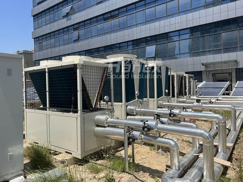 屋面空調風冷熱泵機組噪音大，影響周邊居住環境，該如何解決？